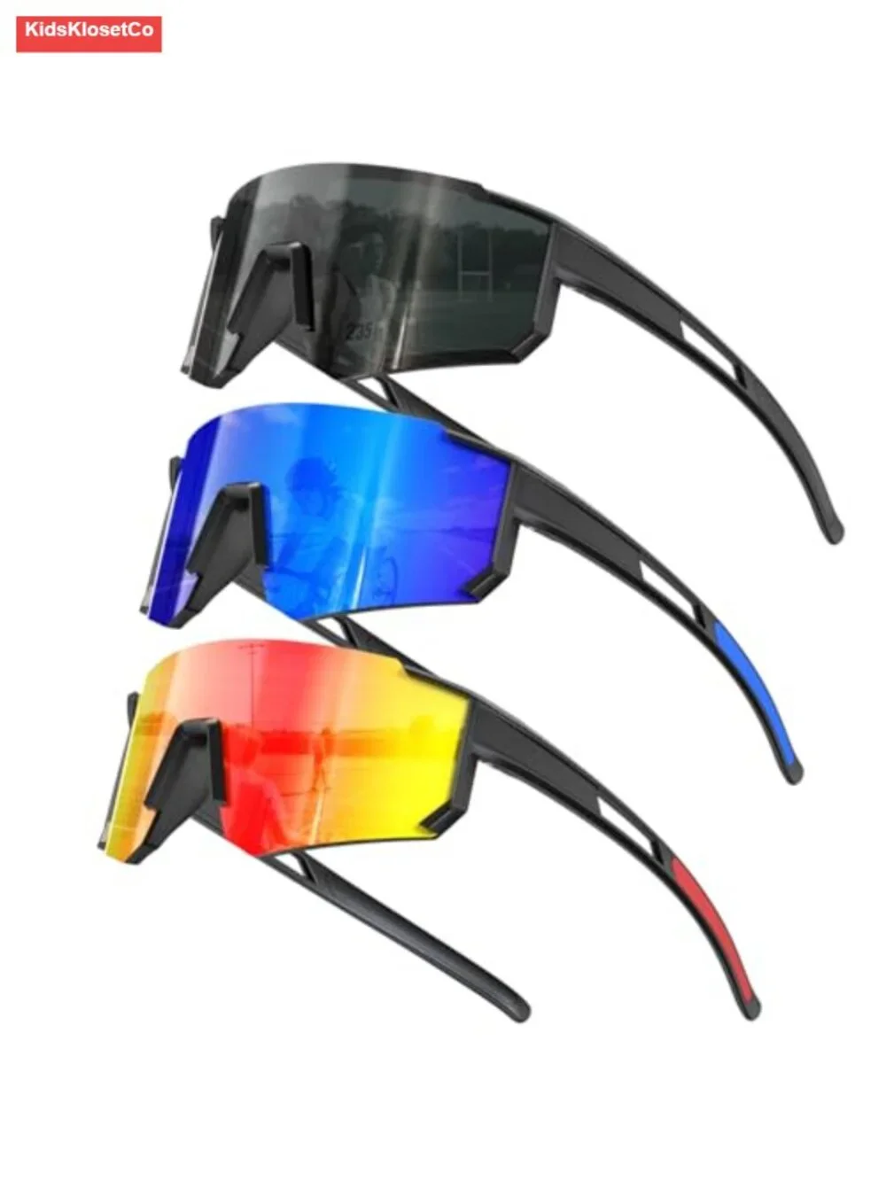 Kids Polarized Sunglasses UV400 Sport Running Baseball Sun Glasses 3 Pack